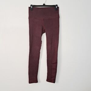 Avocado Vintage Phoenix Fire Moto Leggings in Burgundy‎